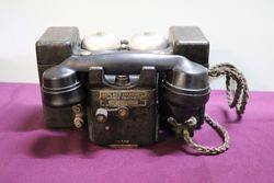 WW2 All Bakelite andquotFandquot MkII Field Telephone 