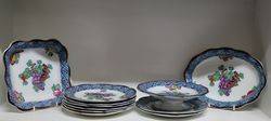  11 Piece Losol Ware Fruit Set C1915 Staffordshire Potteries 