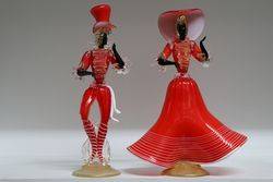 Fine Pair Of Murano Figures  