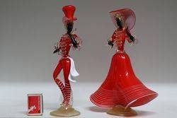 Fine Pair Of Murano Figures  