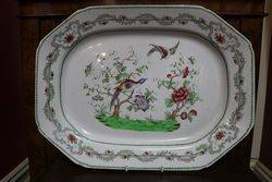 Late Victorian Copeland Spode Meat Platter "Chelsea Bird" #