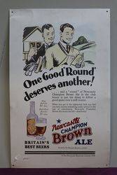 Newcastle Champion Brown Ale Tin Advertising sign #