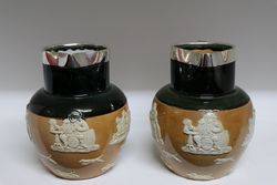 Pair Of Doulton Silver Rim Jug Sheffield C191011 