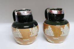 Pair Of Doulton Silver Rim Jug Sheffield C191011 