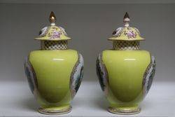 Pair Of Late 19th Century Dresden Vases C1900 