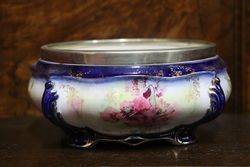 Royal Doulton Flow Blue Salad Bowl C1910 #