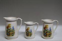 Set Of 3 Falcon Ware China Jugs #