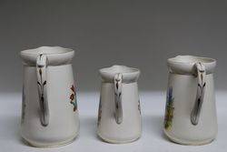 Set Of 3 Falcon Ware China Jugs 