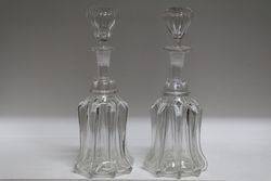 A Quality Pair of Antique Glass Decanters.#