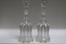 Pair Of Quality Glass Decanters