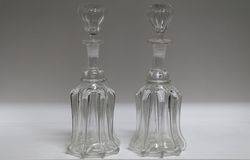 Pair Of Quality Glass Decanters