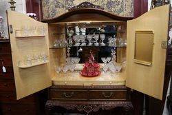 Mid C20th Burr Walnut Drinks Cabinet