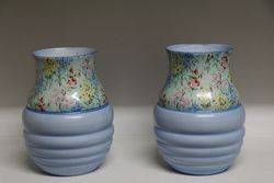 Pair Of Shelley Melody China Vases C1930