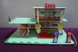 A Model Garage Surmounted With Esso Livery 