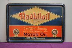 Radbiloil Embossed Advertising Tin Sign #