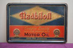 Radbiloil Embossed Advertising Tin Sign #