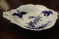 Wonderful 19th Century 11 Piece Blue + White Fruit Set 