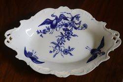 Wonderful 19th Century 11 Piece Blue + White Fruit Set 