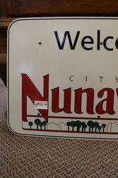 City Of Nunawading Aluminum Sign 