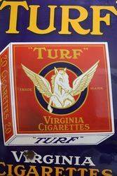 andquotTURFandquot Virginia Cigarettes Enamel Advertising Sign 