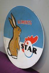 Aliments Star Tin Advertising Sign  