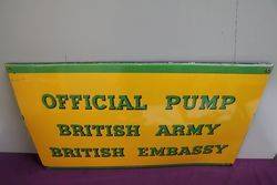 Official Pump British Army British Embassy Enamel Sign 