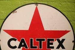 Caltex Enamel Advertising Sign 