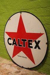 Caltex Enamel Advertising Sign 