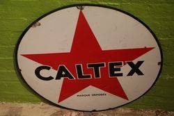 Caltex Enamel Advertising Sign 