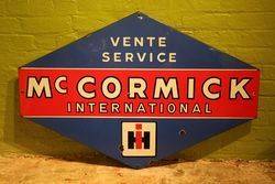 Classic Large McCormick Lozenges Shape Enamel Service Sign 