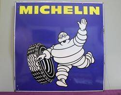 Michelin Double Sided Enamel Advertising Sign  #