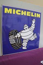 Michelin Double Sided Enamel Advertising Sign  