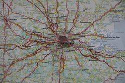 Michelin Tin England Map Sign 