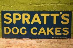 Spratt's Dog Cakes Enamel Advertising Sign  #