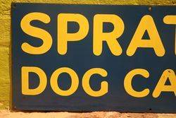 Sprattand39s Dog Cakes Enamel Advertising Sign  