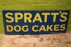 Sprattand39s Dog Cakes Enamel Advertising Sign  