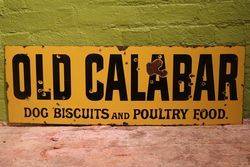 Old Calabar Dog Food Enamel Advertising Sign #