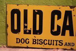 Old Calabar Dog Food Enamel Advertising Sign 