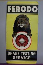 Ferodo Brake Testing Service Advertising Tin Sign #