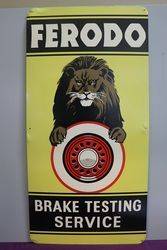 Ferodo Brake Testing Service Advertising Tin Sign #