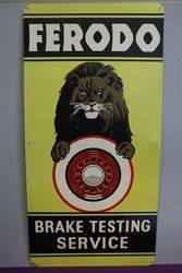 Ferodo Brake Testing Service Advertising Tin Sign #