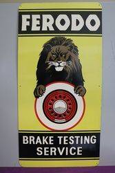 Ferodo Brake Testing Service Advertising Tin Sign 