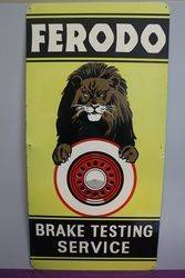 Ferodo Brake Testing Service Advertising Tin Sign #