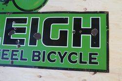 Raleigh Bicycle Enamel Advertising Sign 