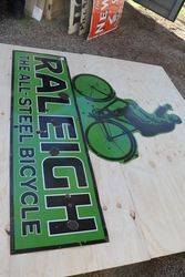 Raleigh Bicycle Enamel Advertising Sign 