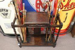 Early C20th English Oak Stick Stand C1920