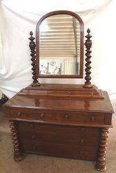 Quality Victorian Mahogany Dressing Chest.#