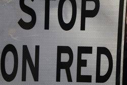 Stop On Red Signal  Aluminium  Reflective Road Safety Sign 