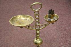 Antique Brass Cigarette Stand  