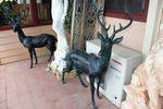 Pair of Quality Bronze Deer Garden Figures